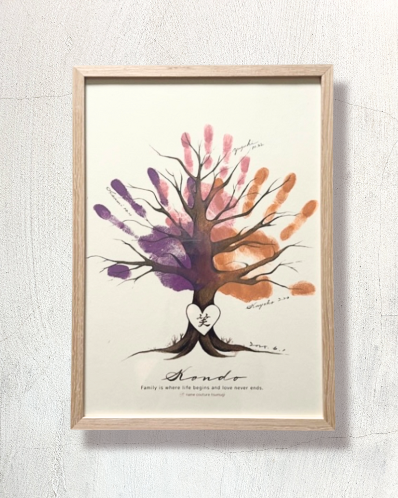 【Family Tree】<名入れ>家族の手形アートポスター