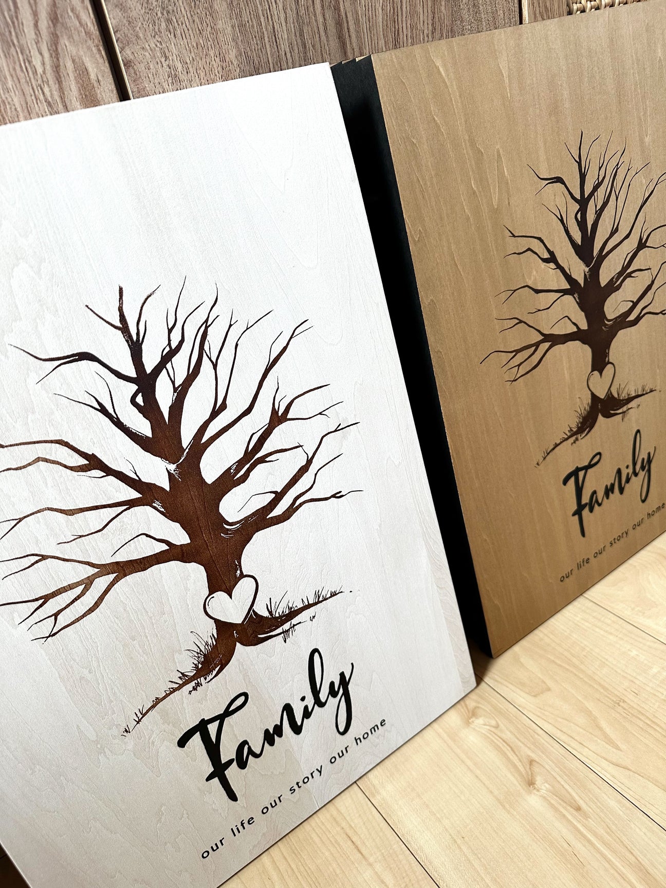 Family Tree】家族の手形・足形アート｜結婚5年目の「木婚式」のお祝い