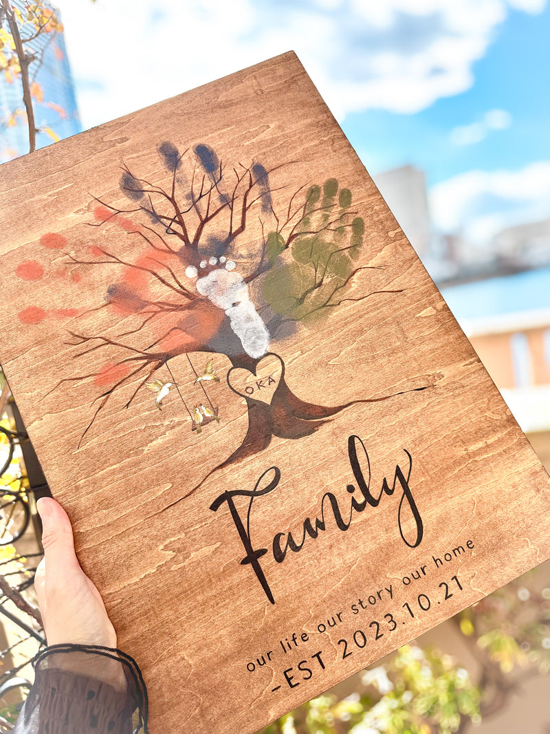 【Family Tree】家族の手形・足形アート